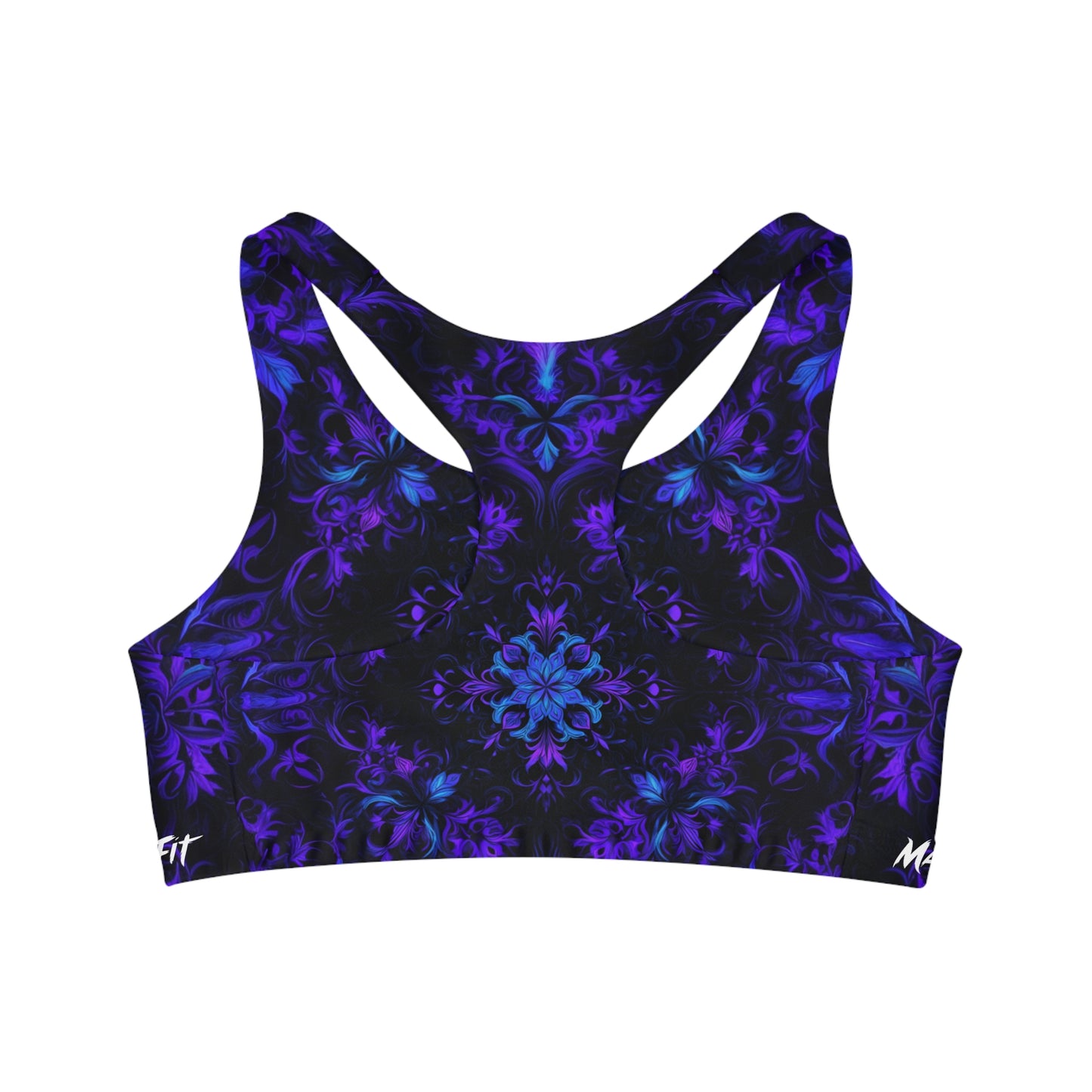 Deep Floral Seamless Sports Bra