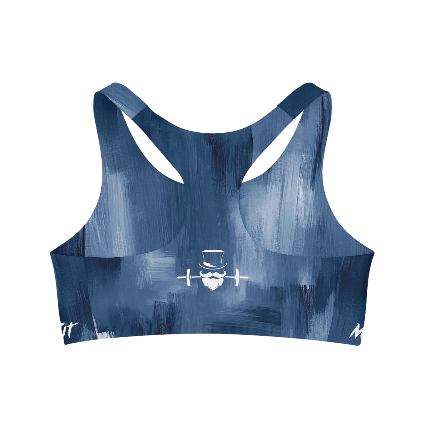 Navy Brushed Seamless Sports Bra