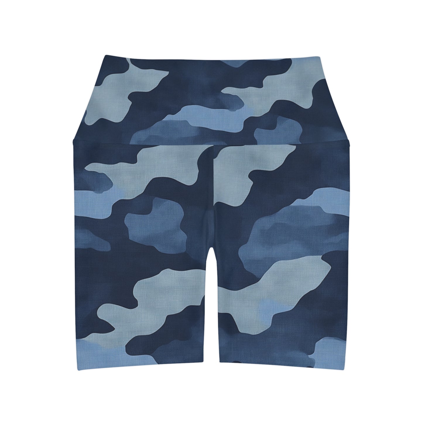 Navy Camo High Waisted Shorts