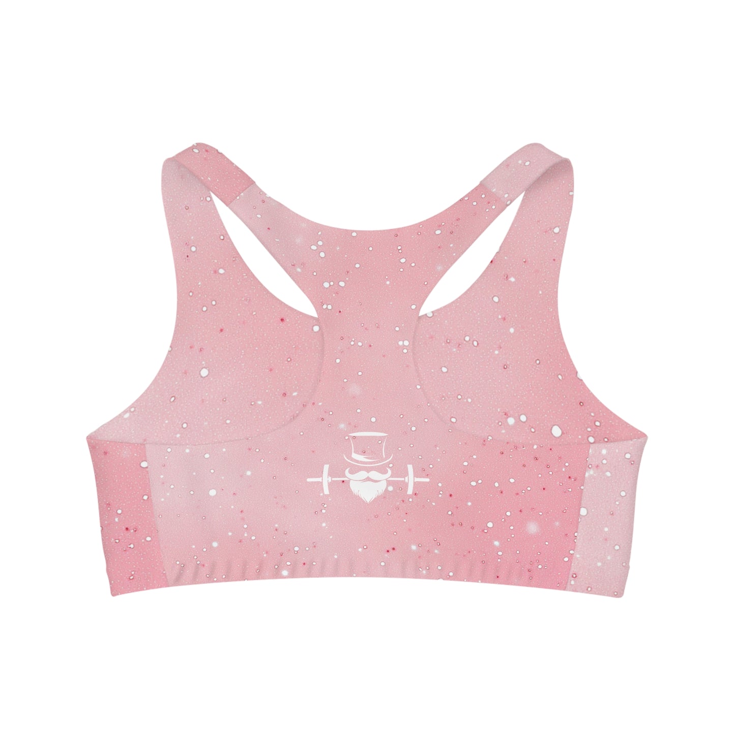 Baby Pink Speckled Seamless Sports Bra