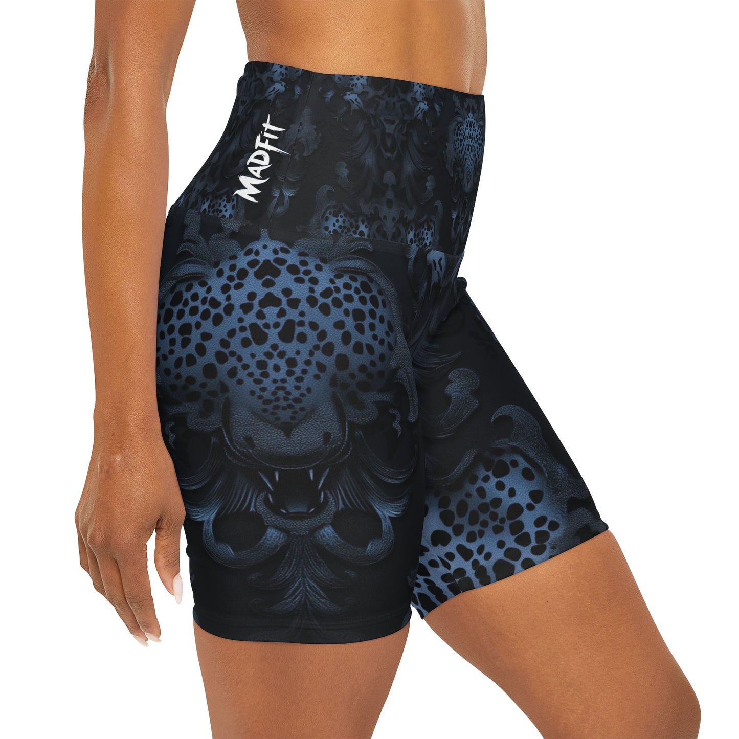 Steel Blue Night Stalker High Waisted Shorts