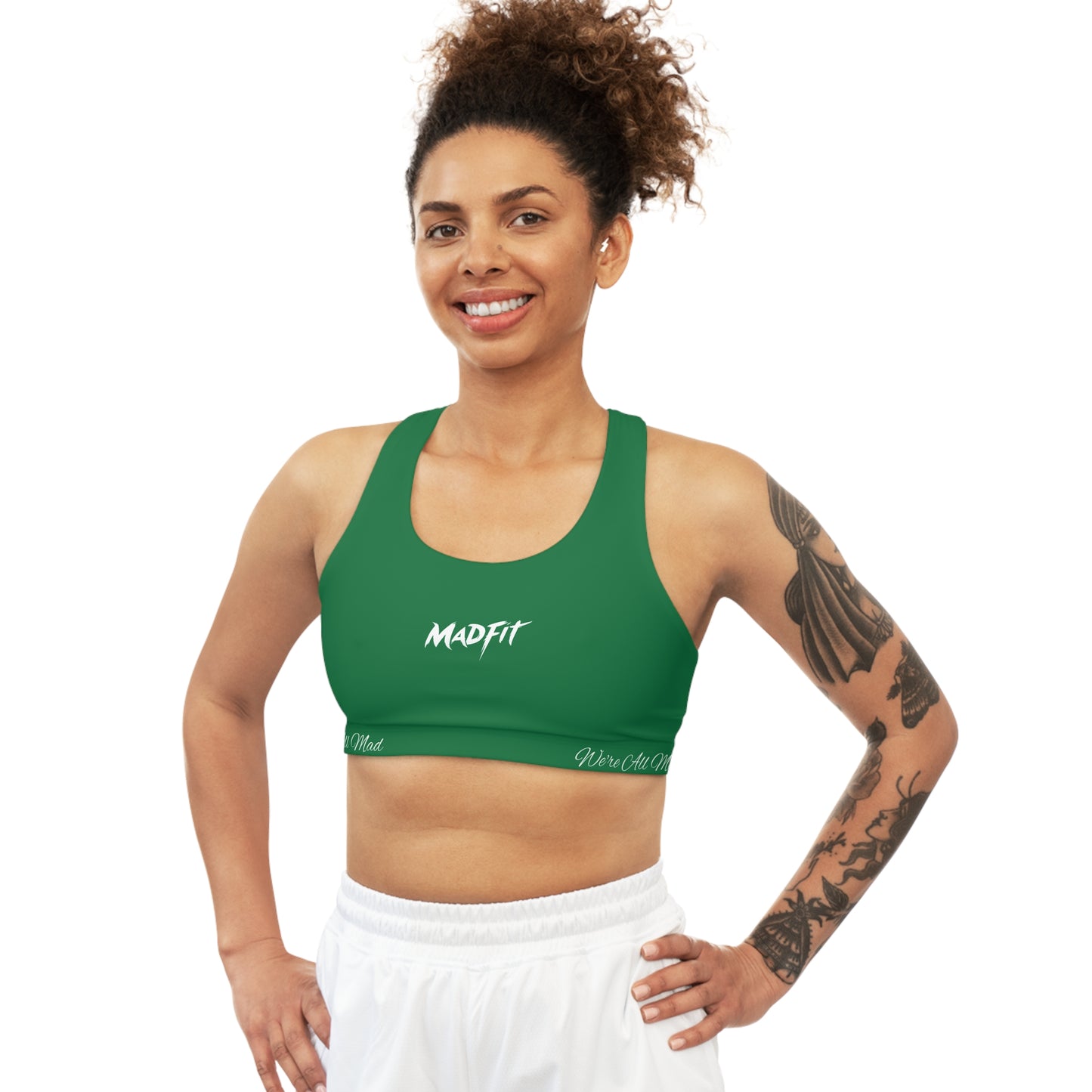 Green MadFit Seamless Sports Bra