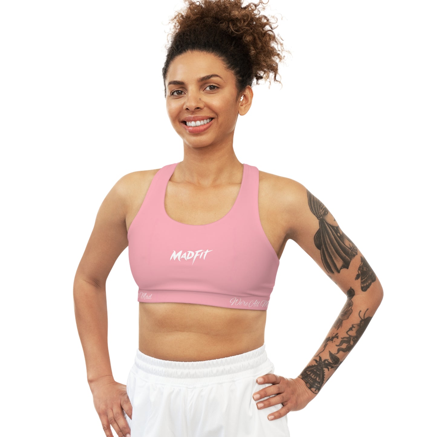 Baby Pink Seamless Sports Bra