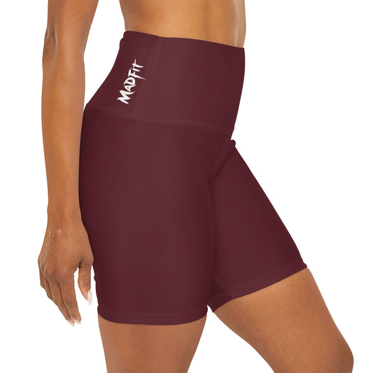 Burgundy MadFit High Waisted Shorts