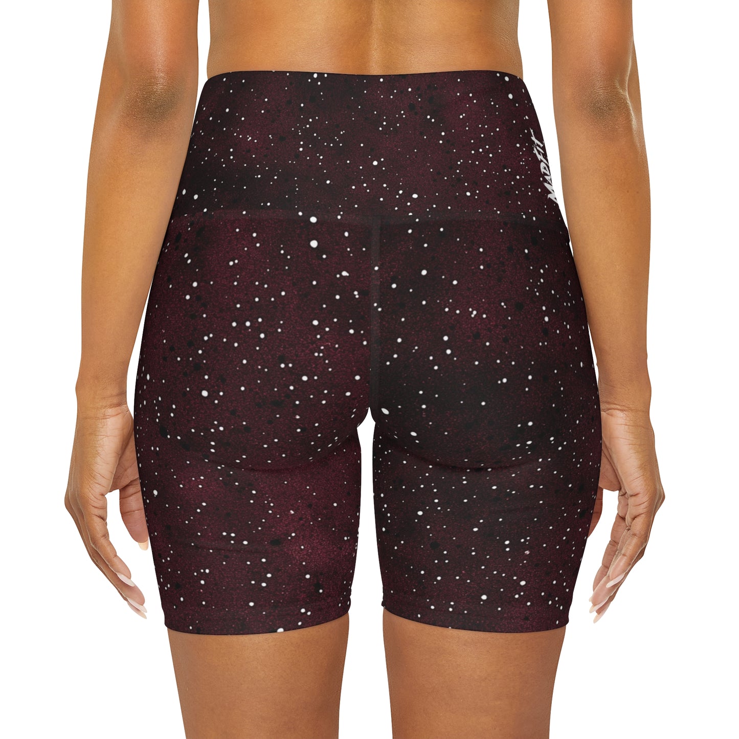 Burgundy “Speckled” High Waisted Shorts