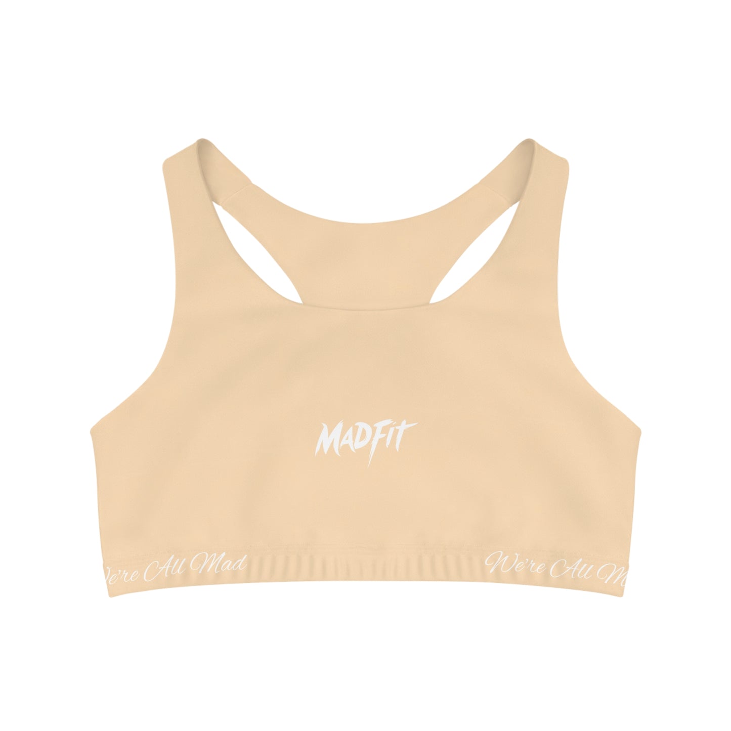 Sandstone Beige MadFit Seamless Sports Bra