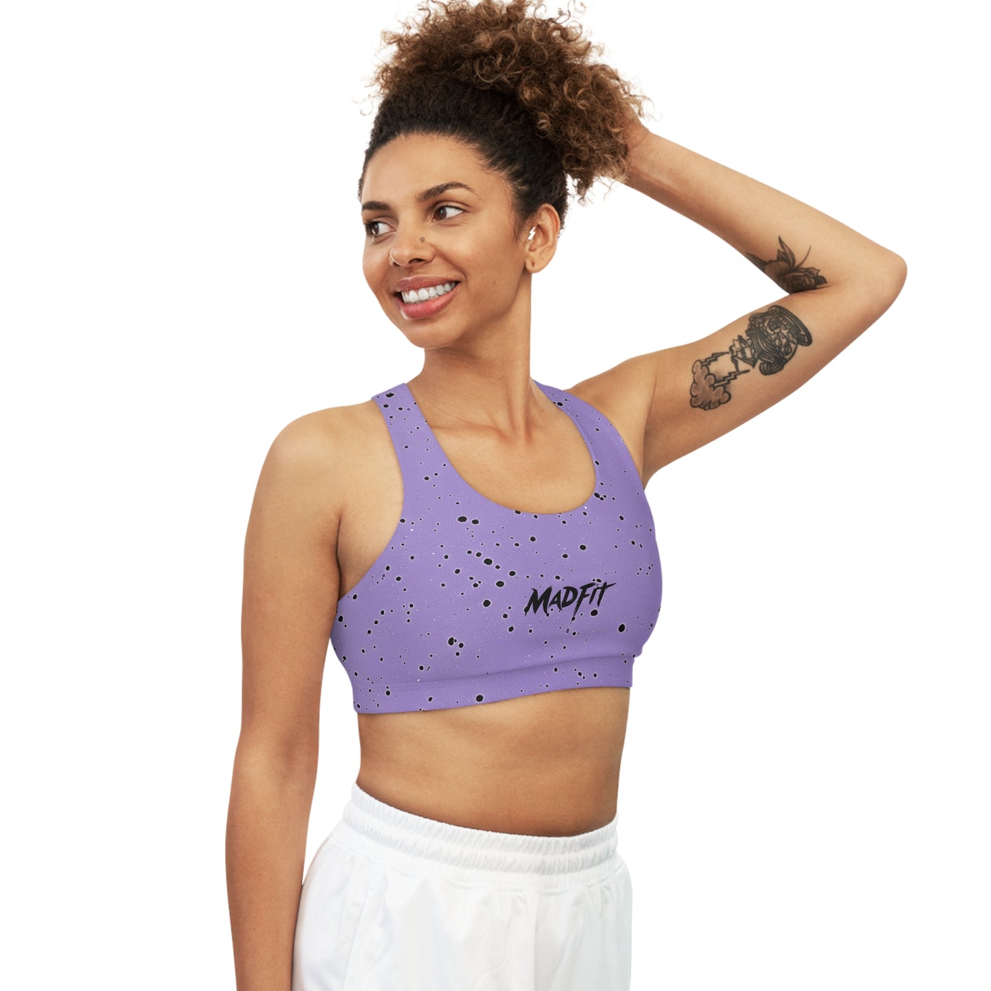 Lavender Speckled Seamless Sports Bra