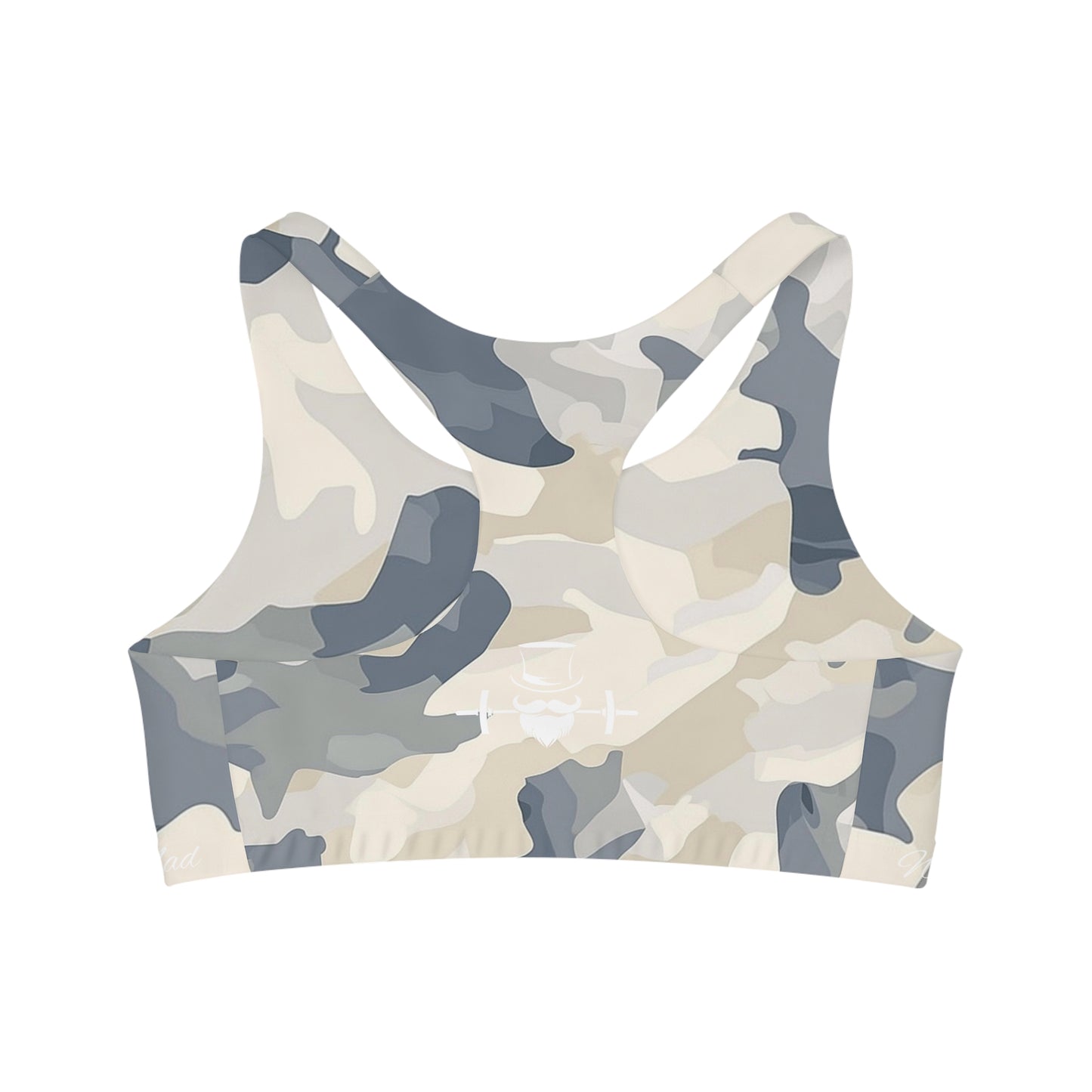 Slate Blue Camo Seamless Sports Bra