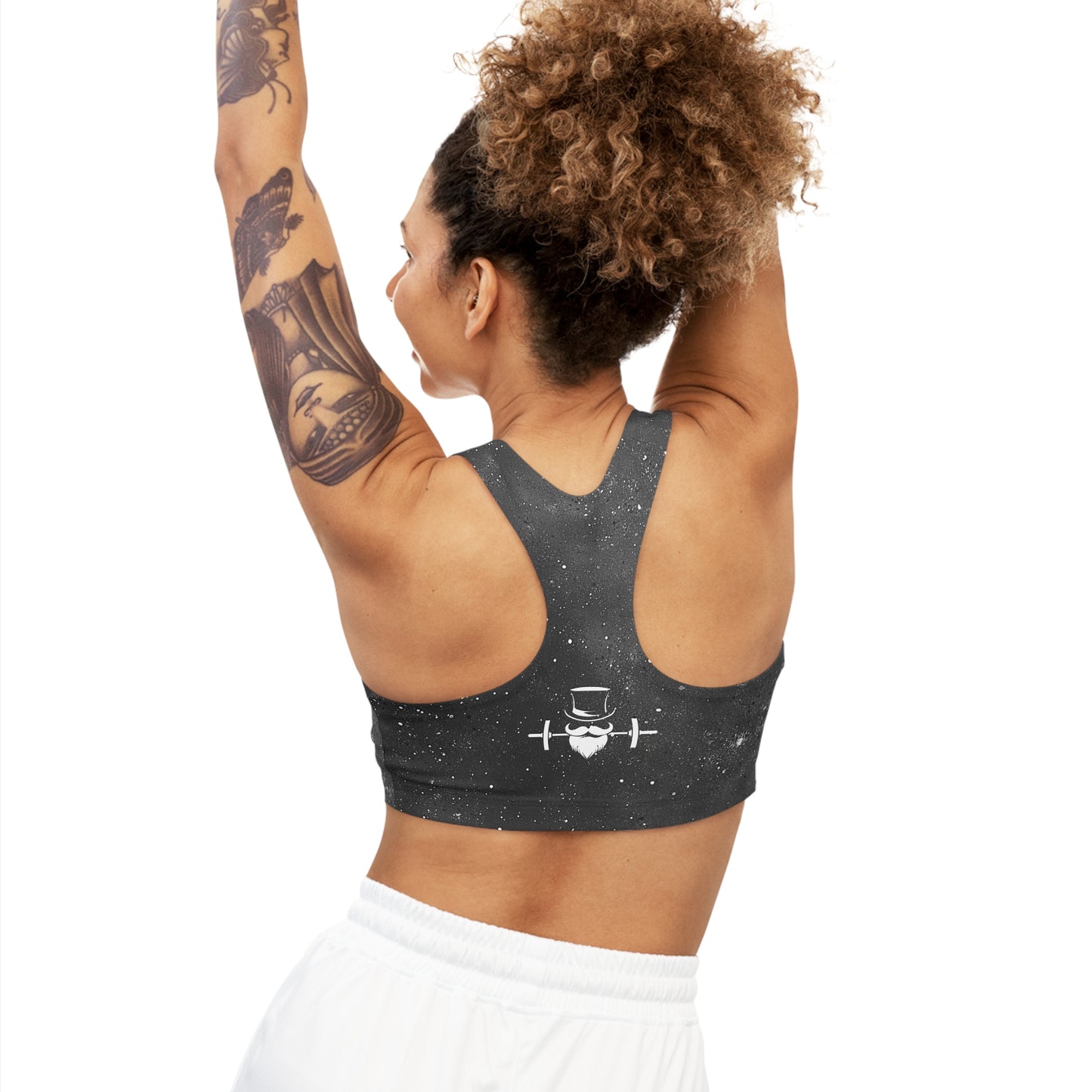 Charcoal Speckled Seamless Sports Bra