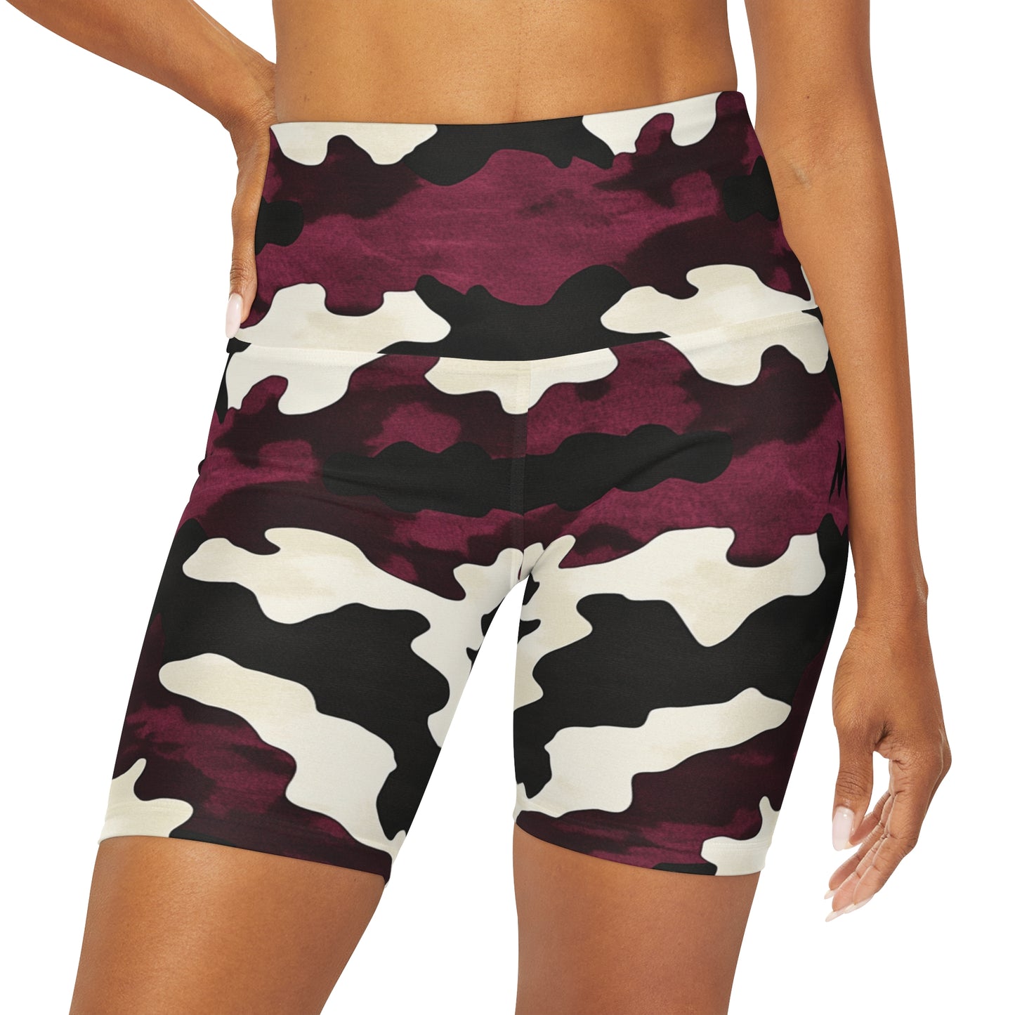 Wine Warrior Camo High Waisted Shorts