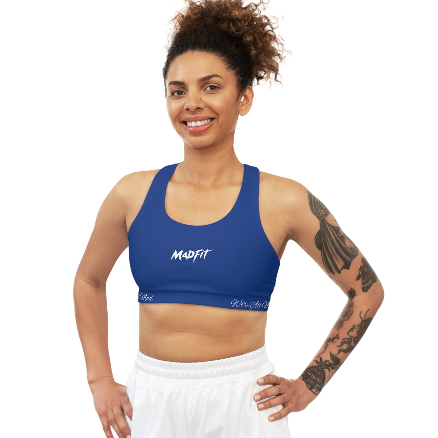 True Blue MadFit Seamless Sports Bra