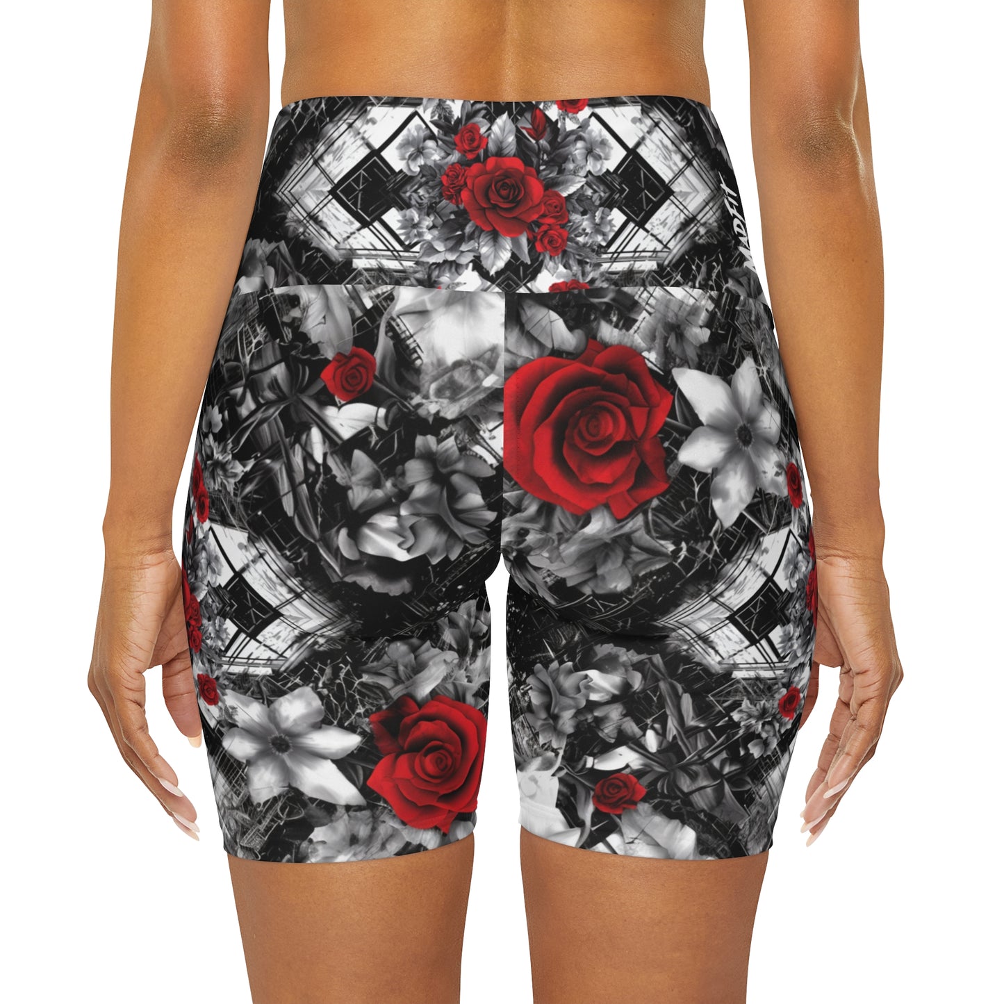 Rose Geo Flow High Waisted Shorts