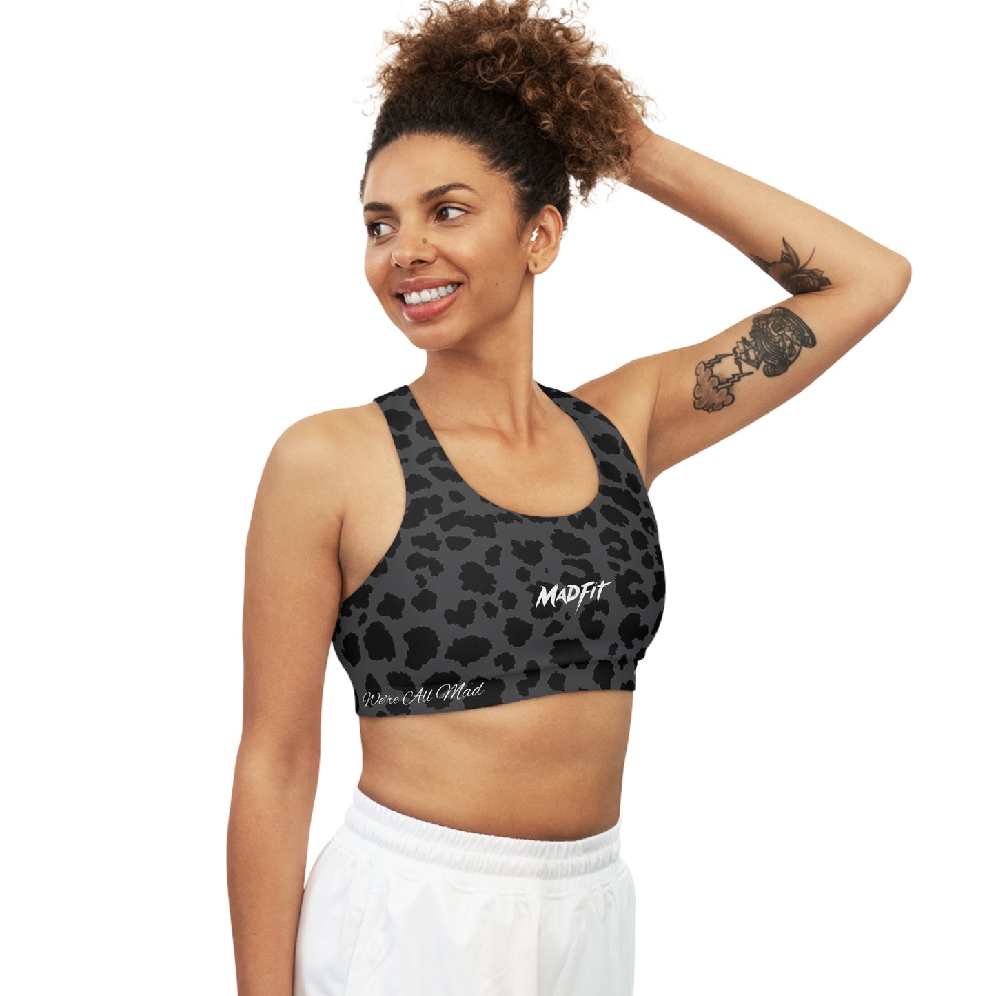 Midnight Charcoal Night Stalker Seamless Sports Bra