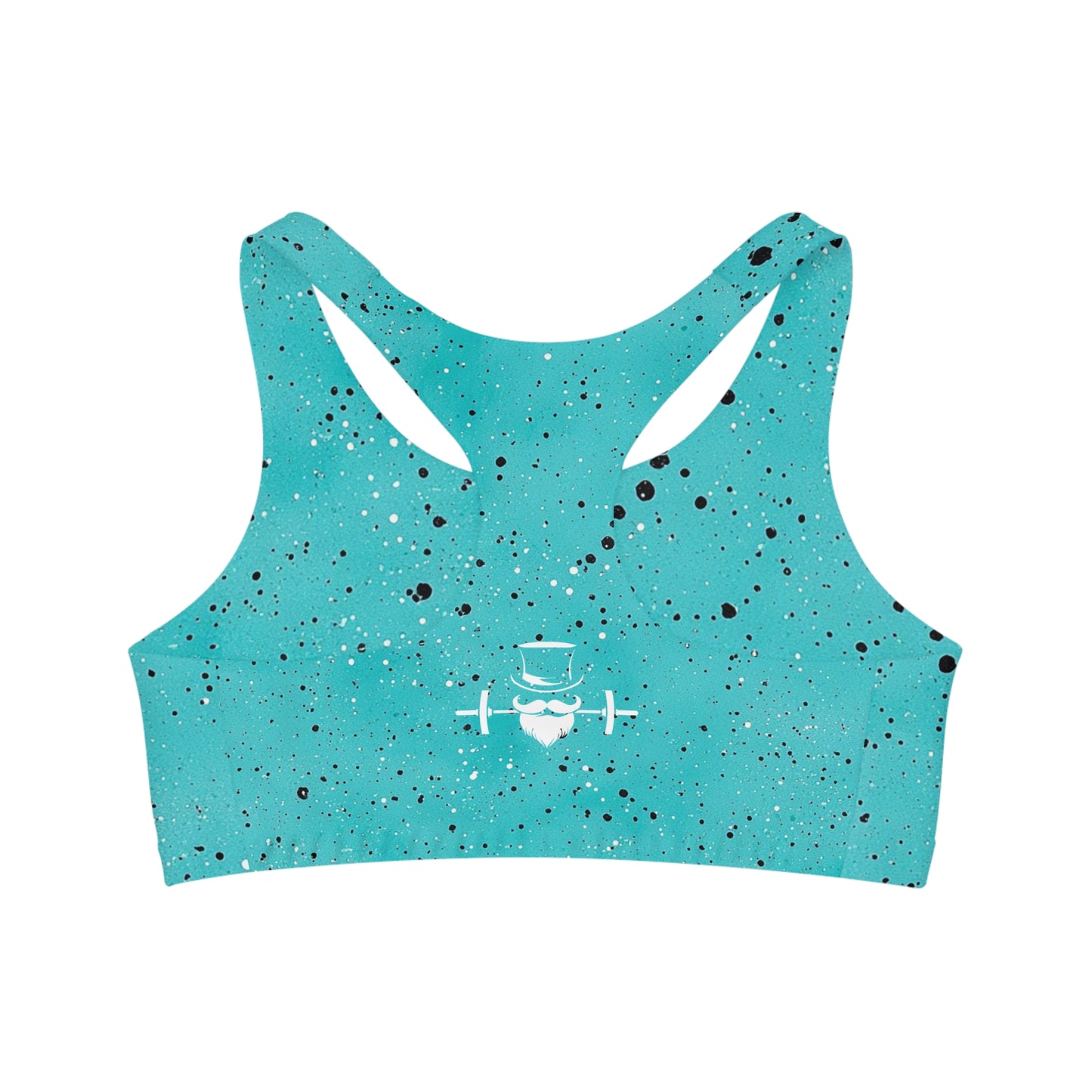 Teal Speckled Seamless Sports Bra