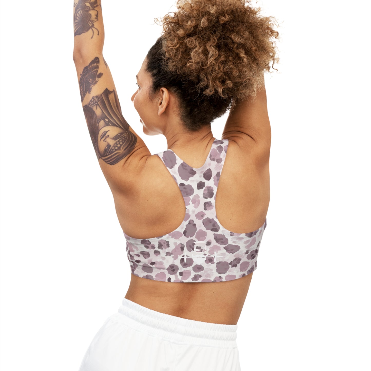 Pink Lavender Night Stalker Seamless Sports Bra