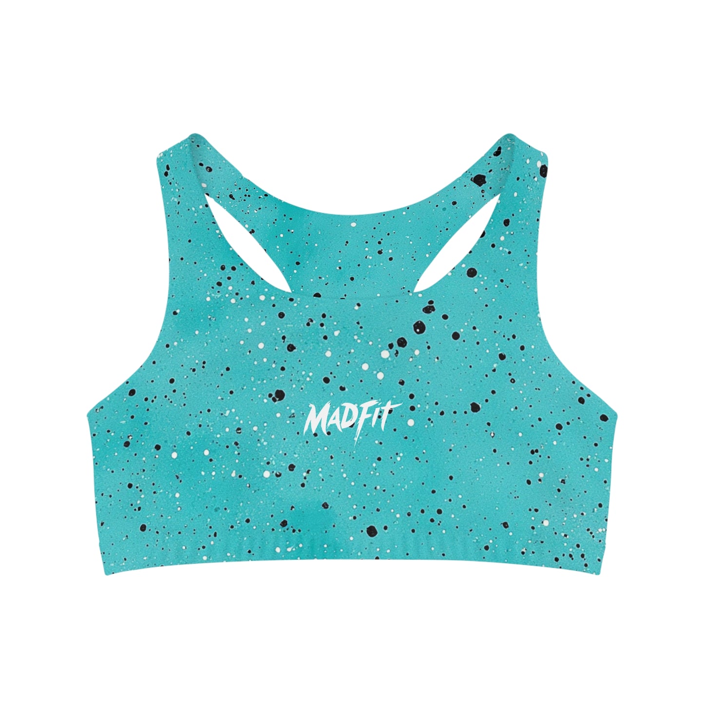 Teal Speckled Seamless Sports Bra