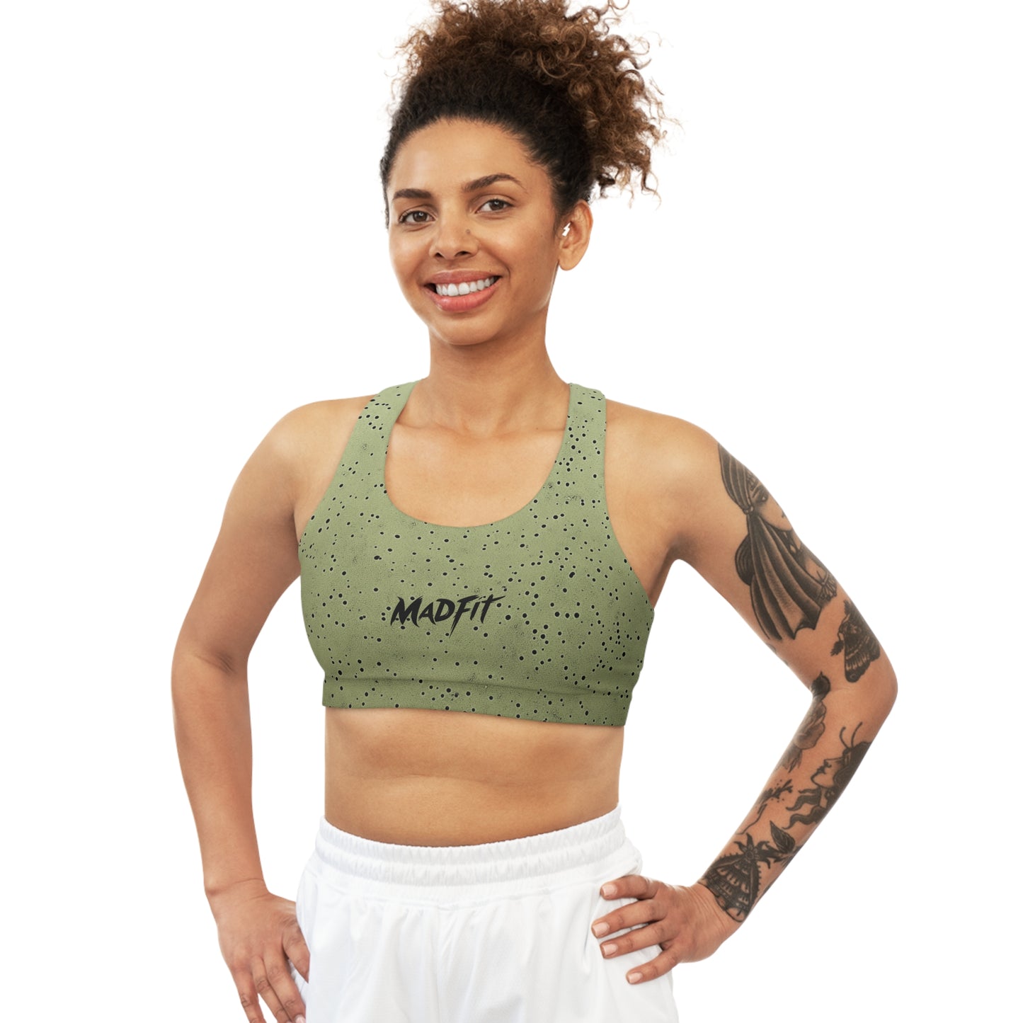 Olive Grove Speckled Seamless Sports Bra