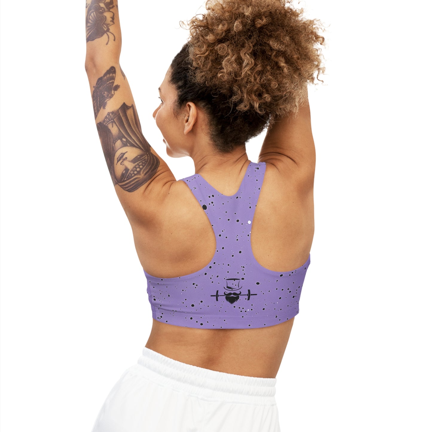 Lavender Speckled Seamless Sports Bra