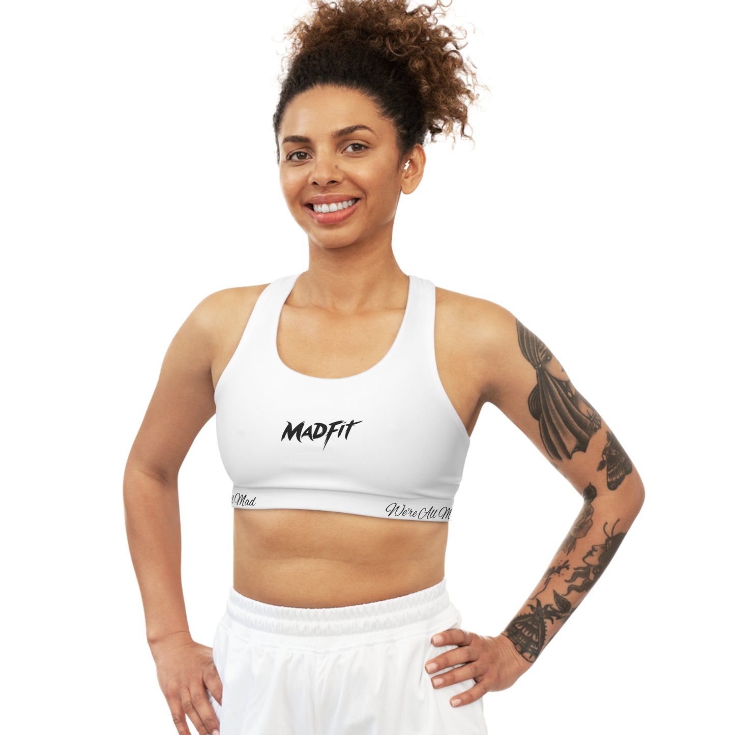 Arctic White MadFit Seamless Sports Bra