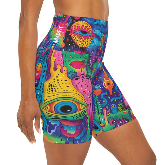 Acid Psychonaut High Waisted Shorts