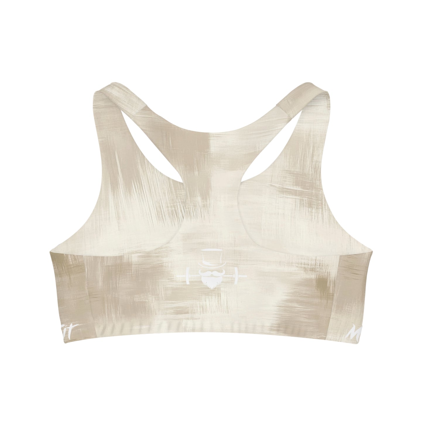 Beige Brushed Seamless Sports Bra