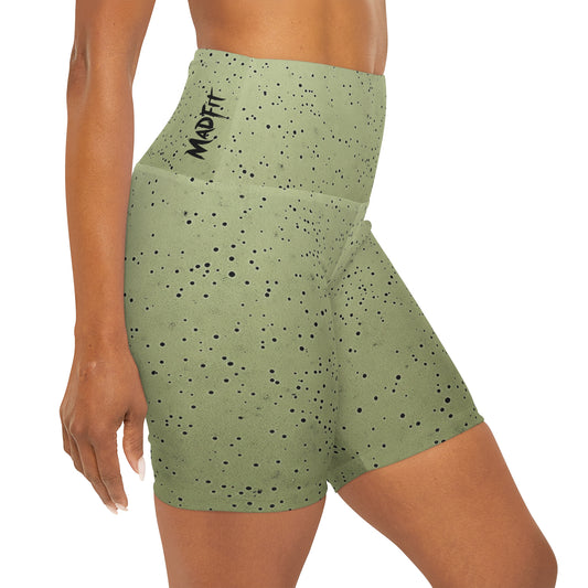 Olive Grove “Speckled” High Waisted Shorts