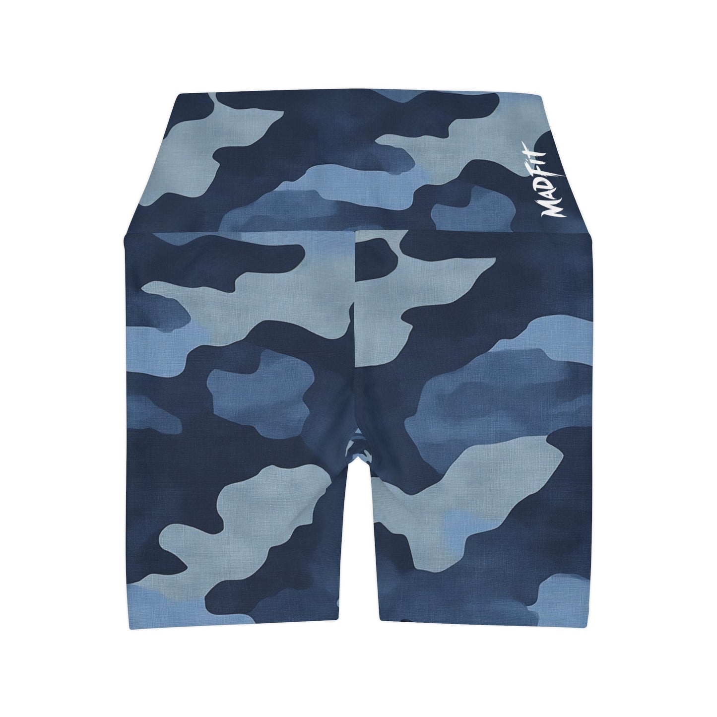 Navy Camo High Waisted Shorts