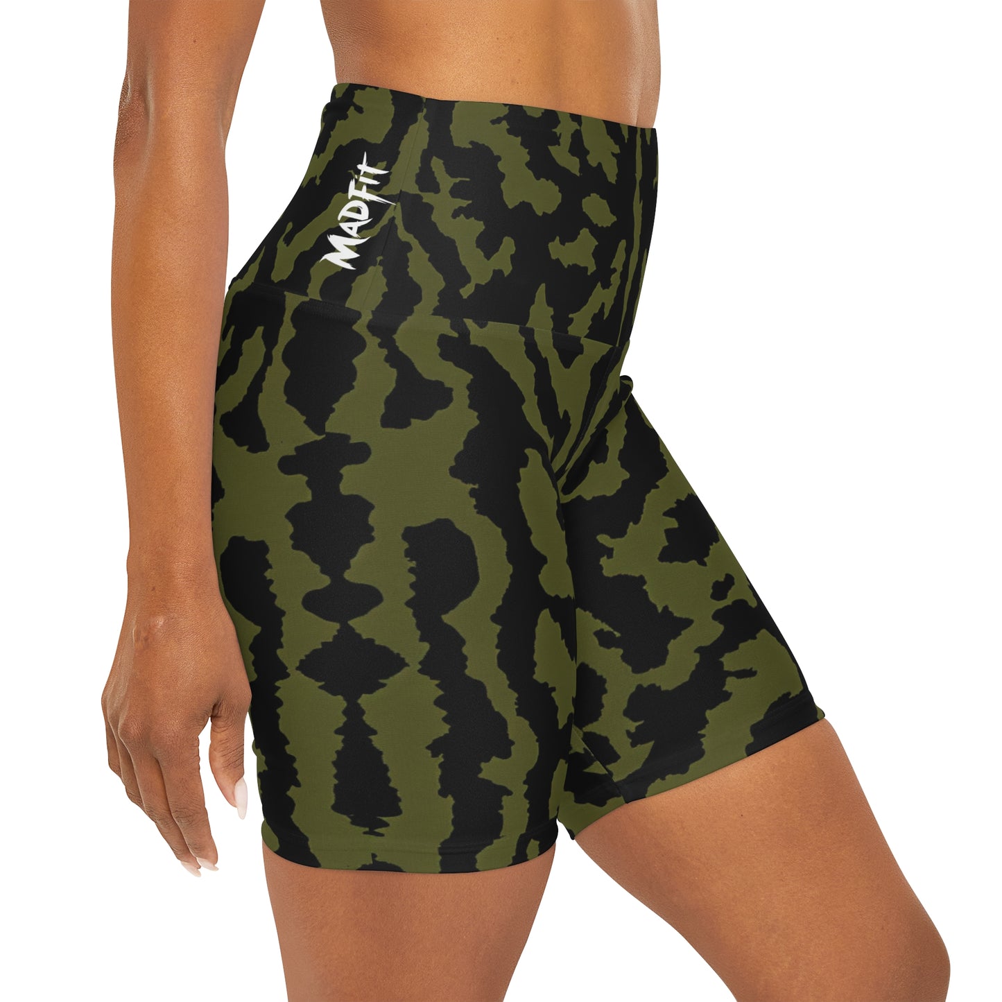 Midnight Jungle Camo High Waisted Shorts