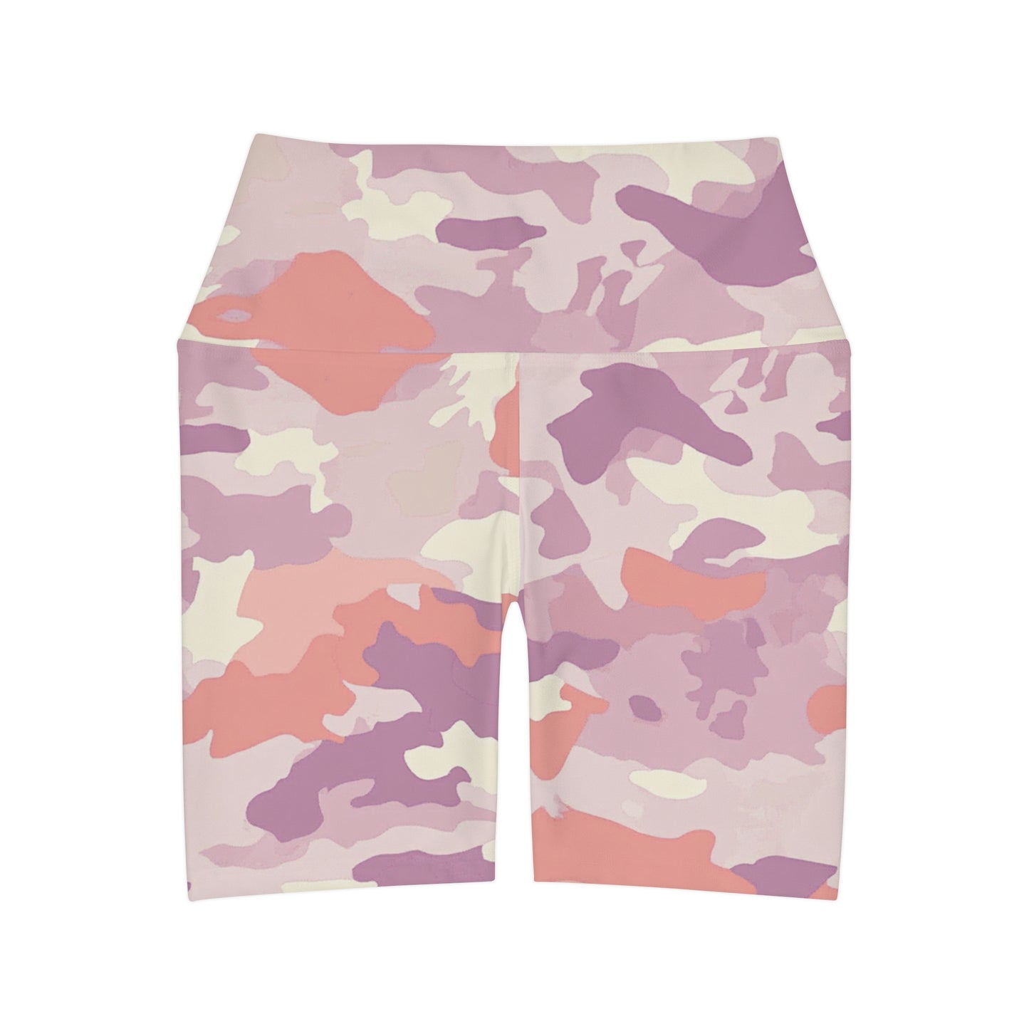 Lavender Coral Camo High Waisted Shorts