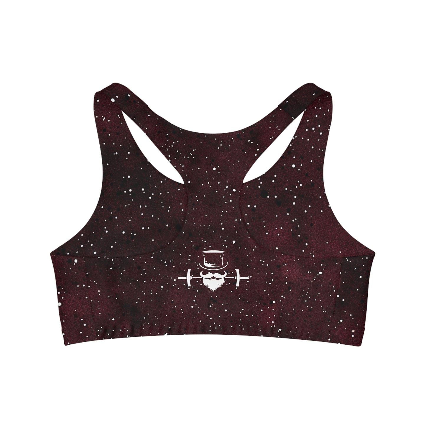 Burgundy Speckled Seamless Sports Bra