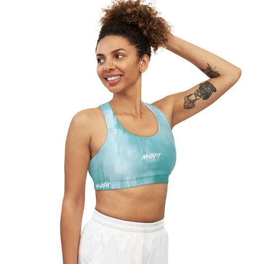 Teal Brushed Seamless Sports Bra