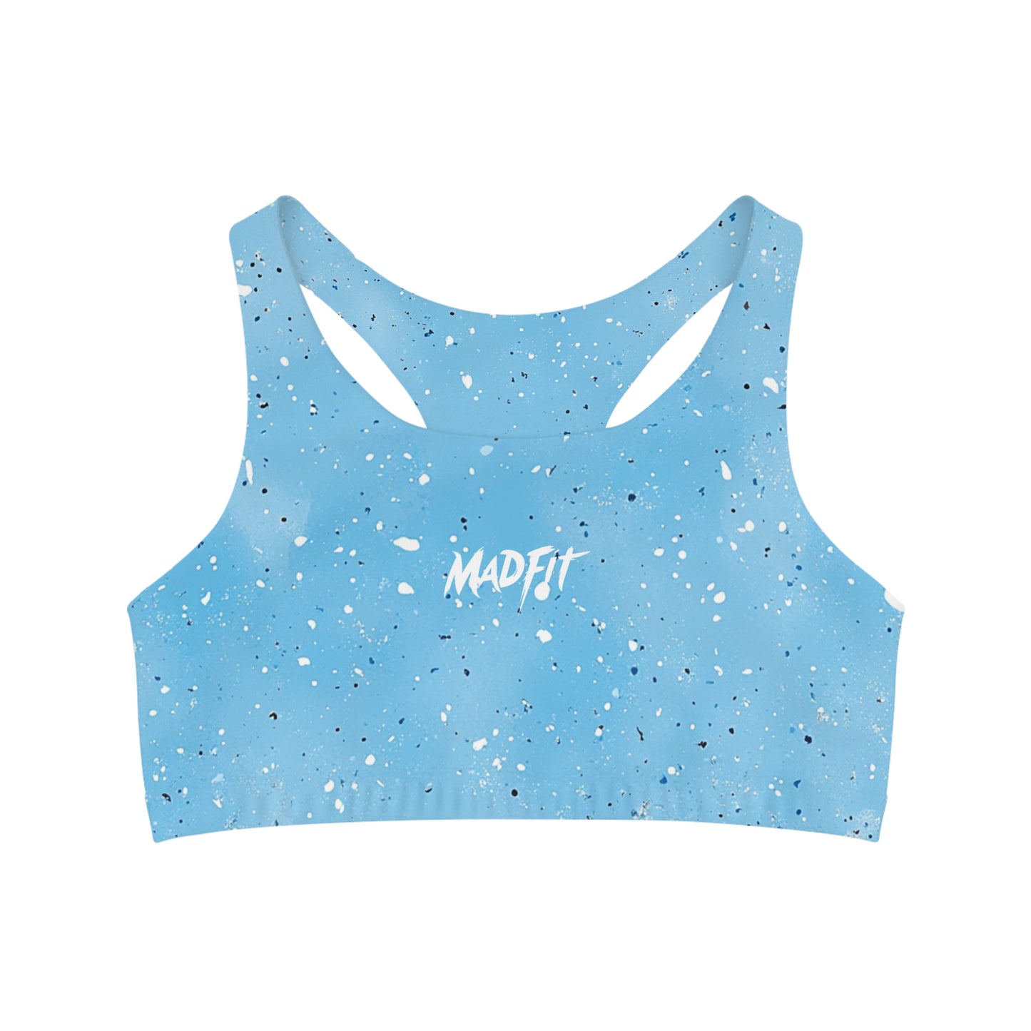 Baby Blue Speckled Seamless Sports Bra