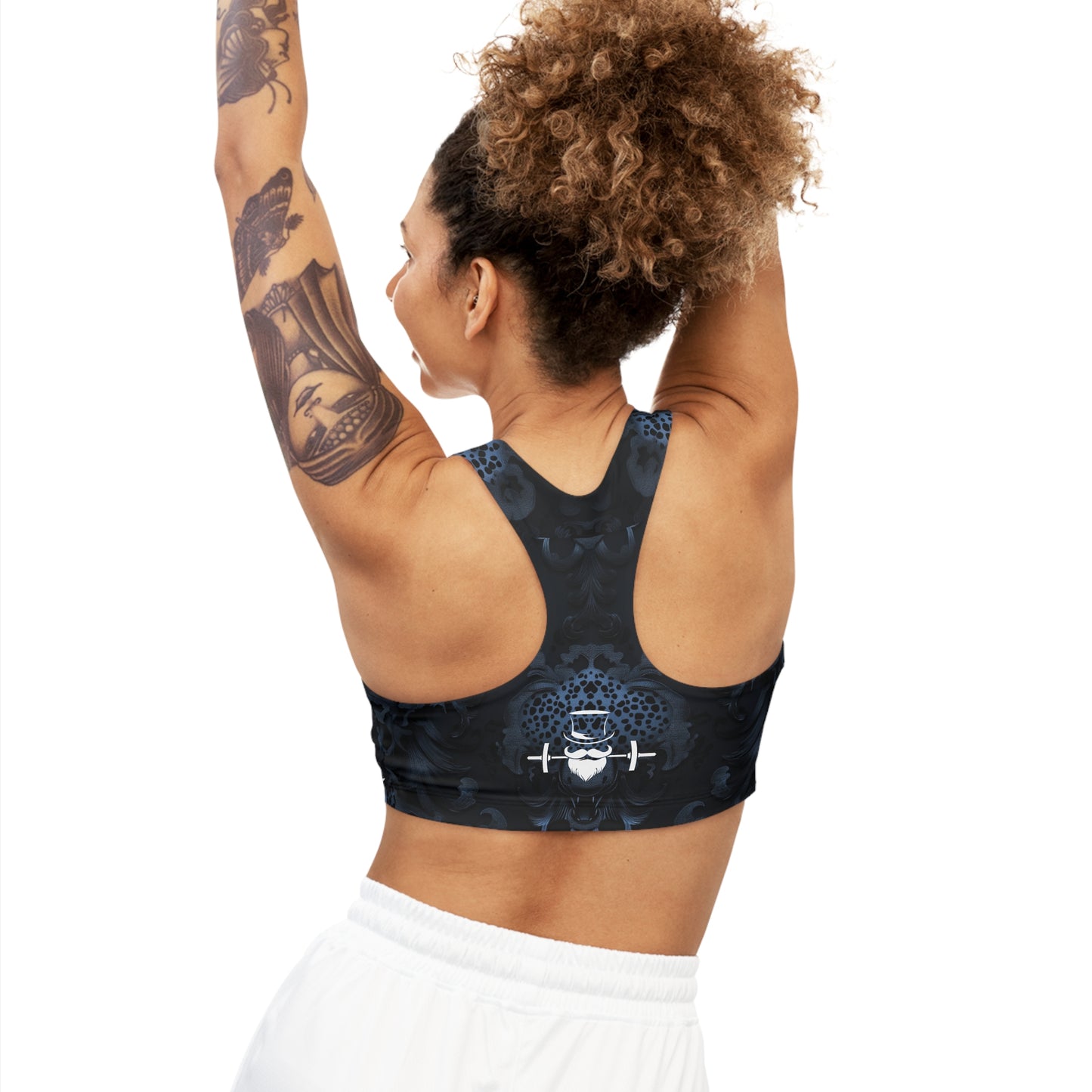 Steel Blue Night Stalker Seamless Sports Bra