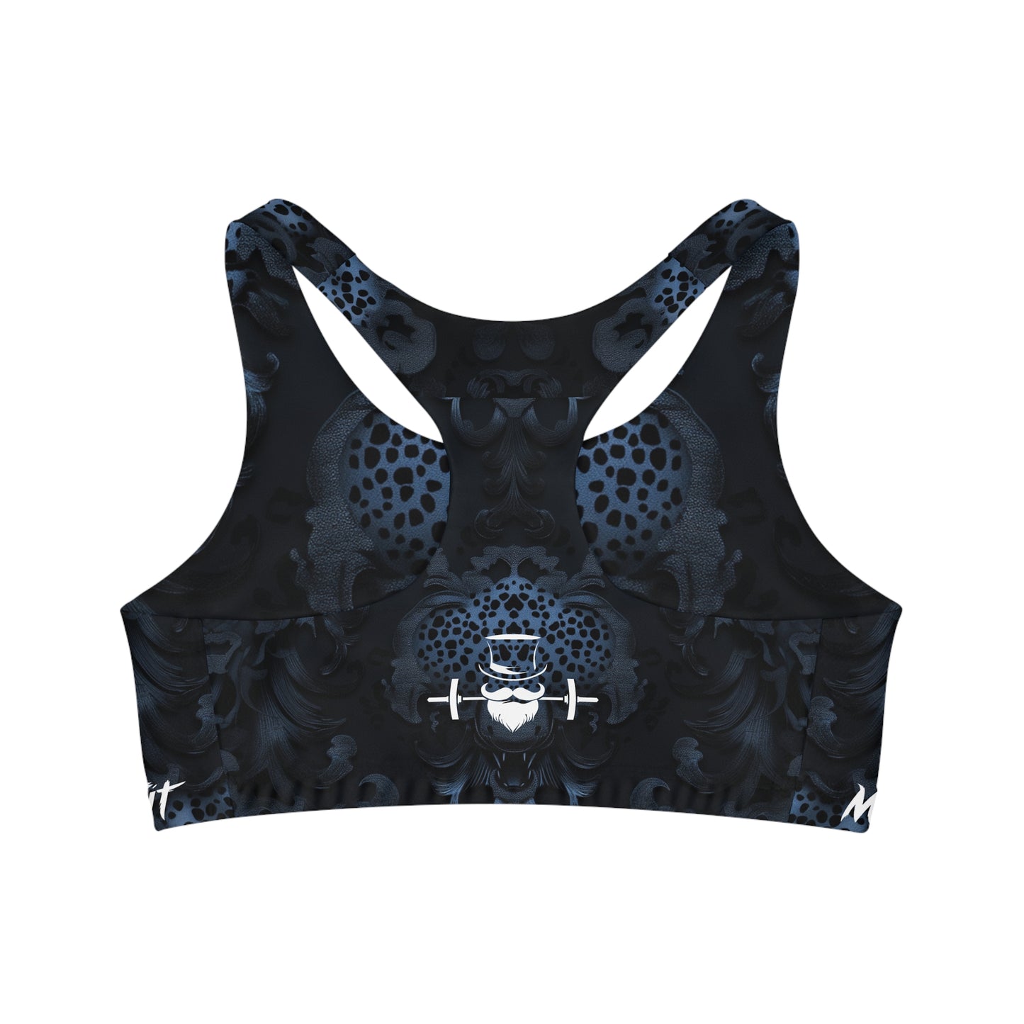 Steel Blue Night Stalker Seamless Sports Bra