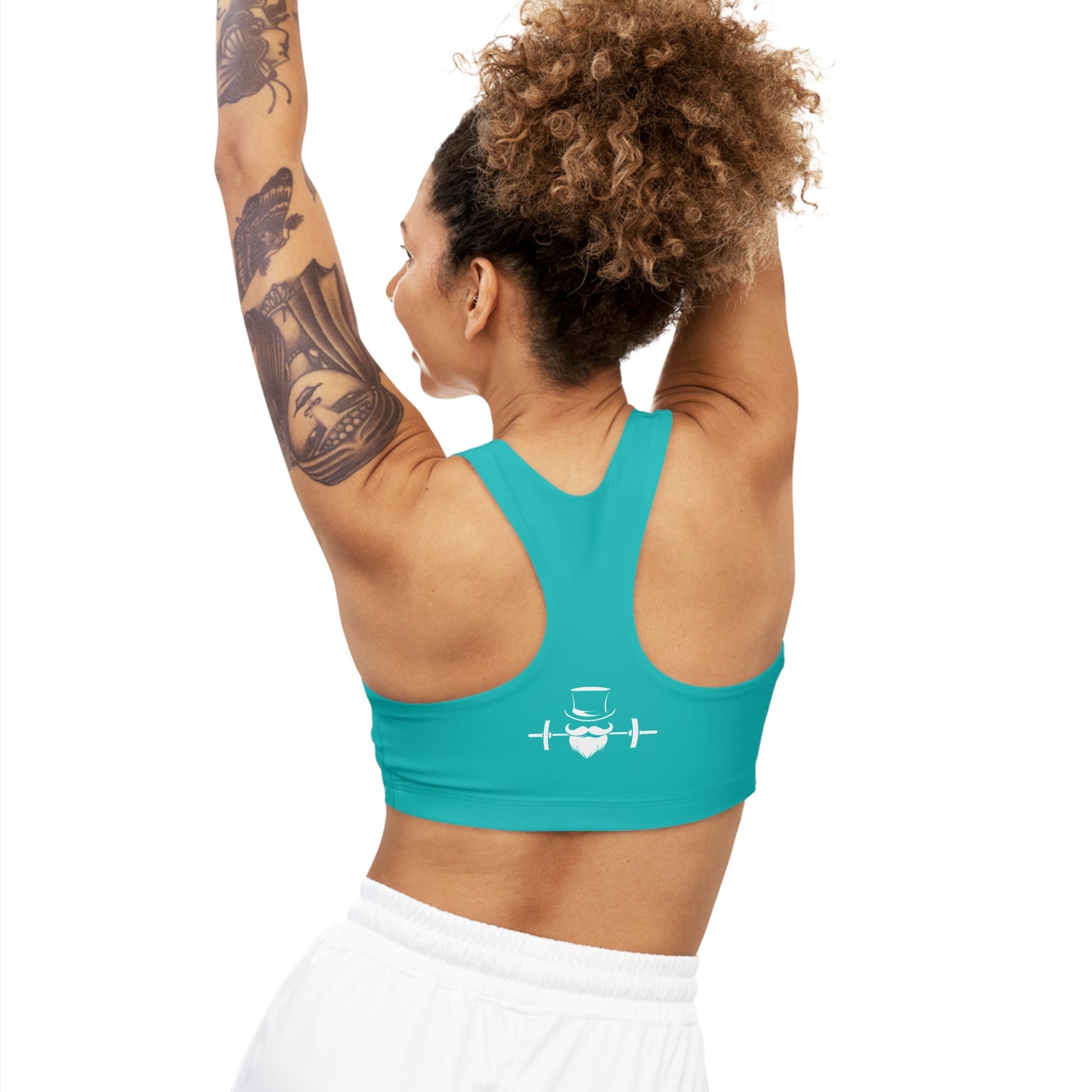 Teal MadFit Seamless Sports Bra