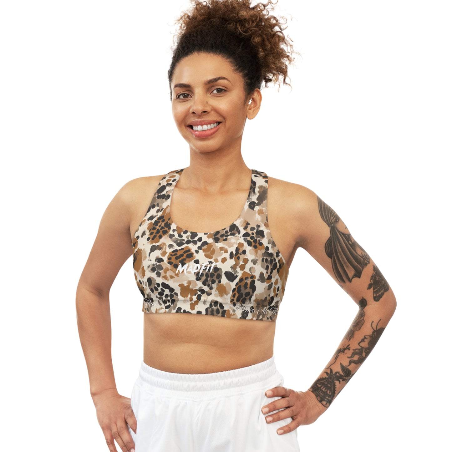 Tan Taupe Night Stalker Seamless Sports Bra