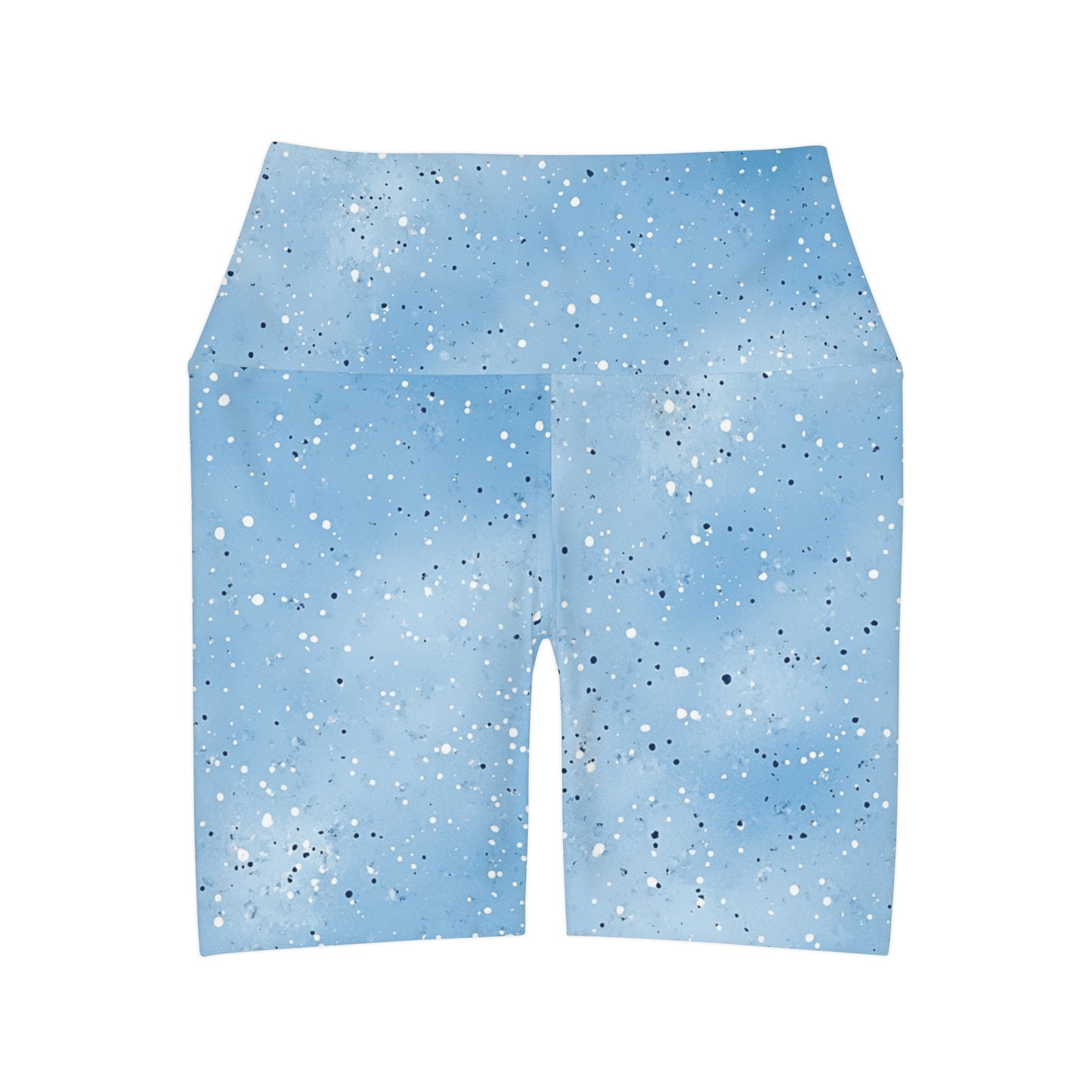 Sky Blue “Speckled” High Waisted Shorts