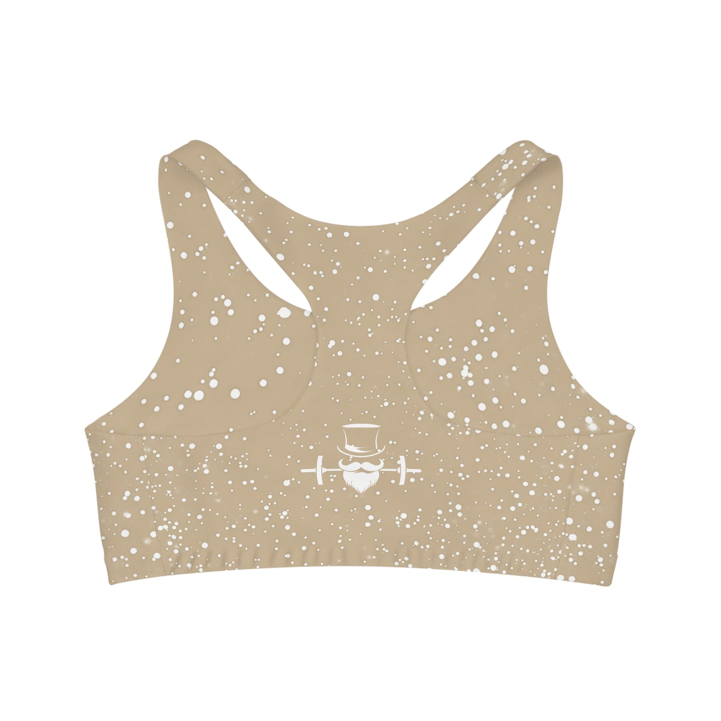 Sandstone Beige Speckled Seamless Sports Bra