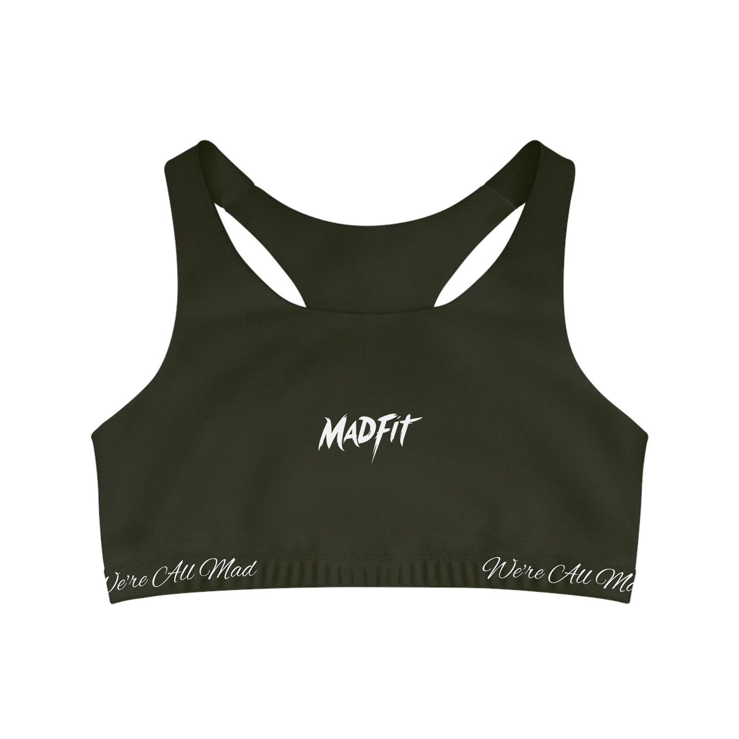 Olive Green MadFit Seamless Sports Bra