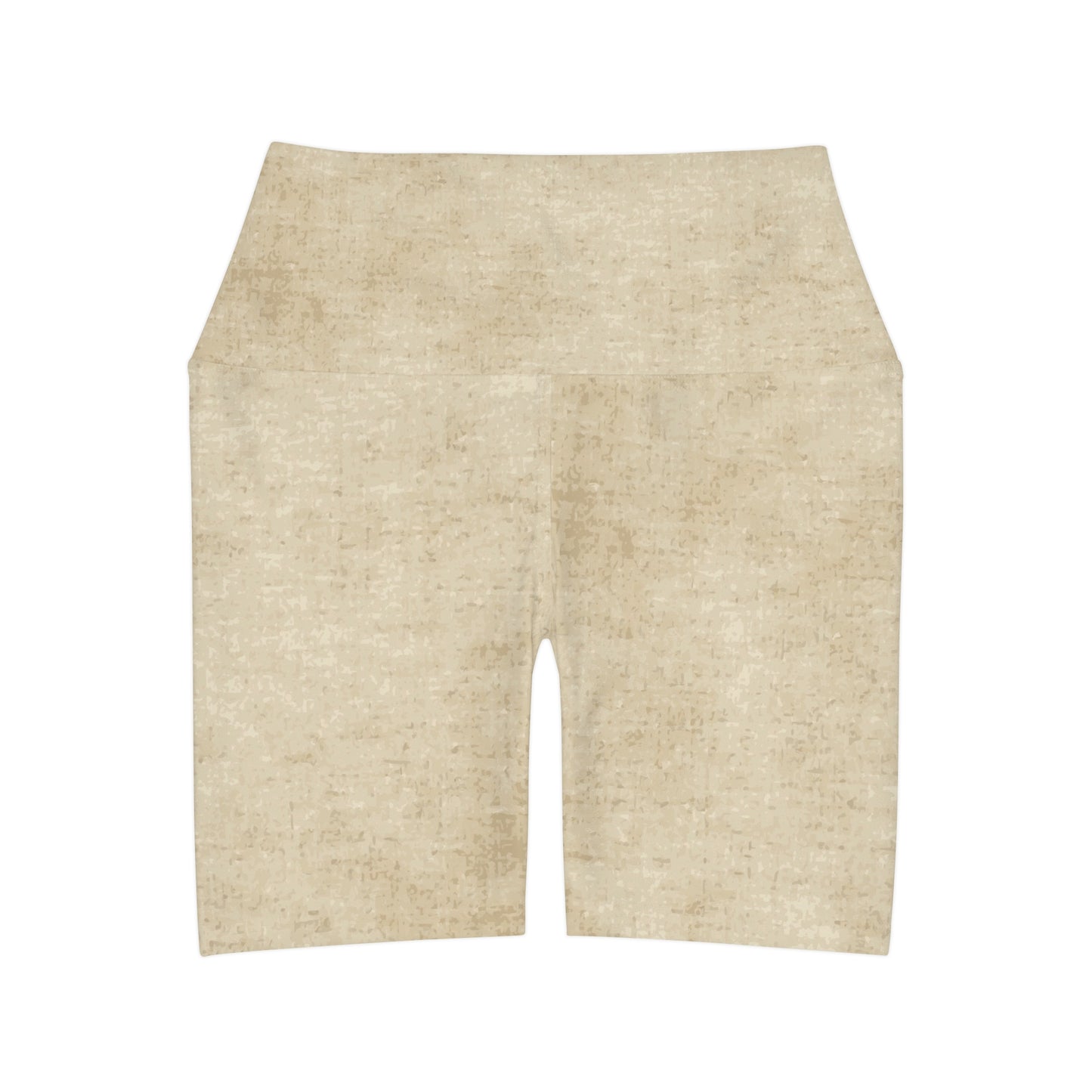 Sandstone Beige Heathered High Waisted Shorts