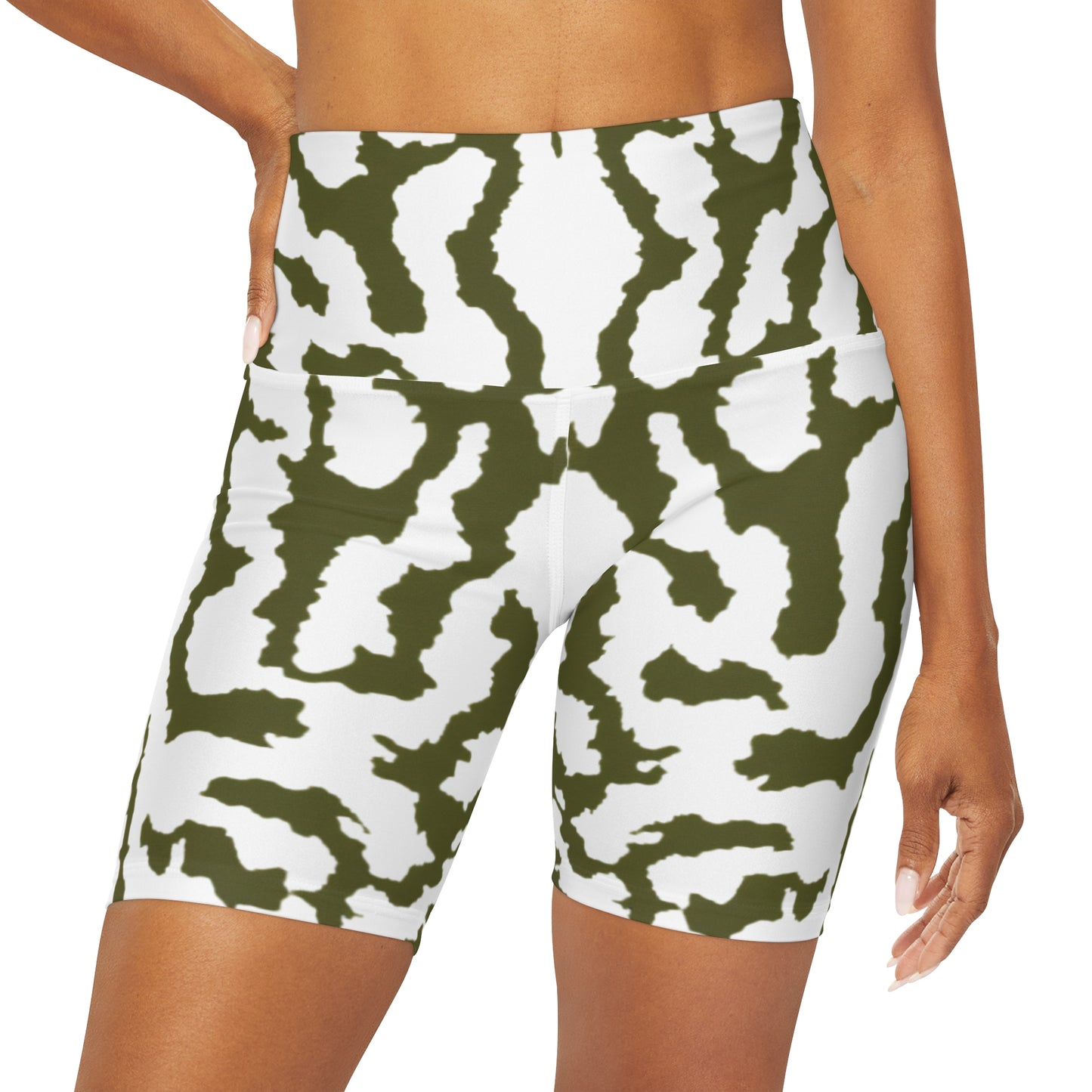 Arctic Jungle Camo High Waisted Shorts