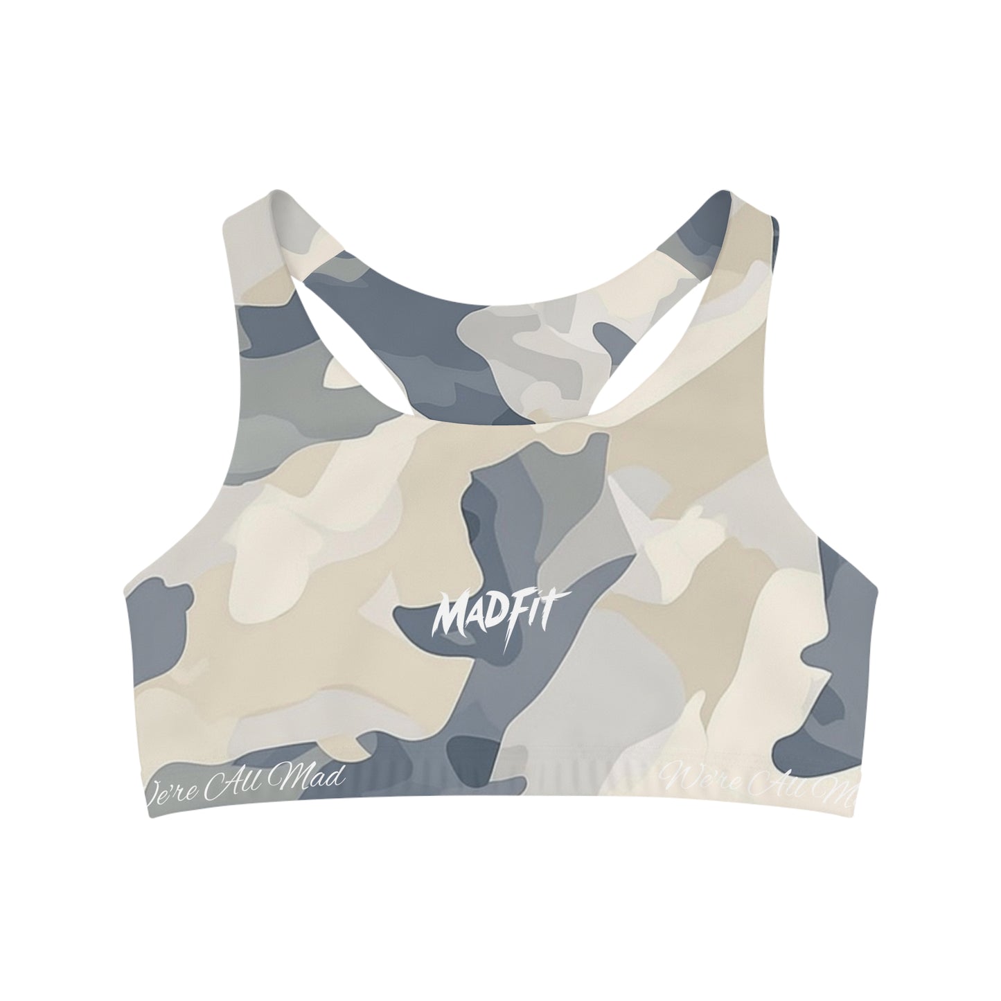 Slate Blue Camo Seamless Sports Bra