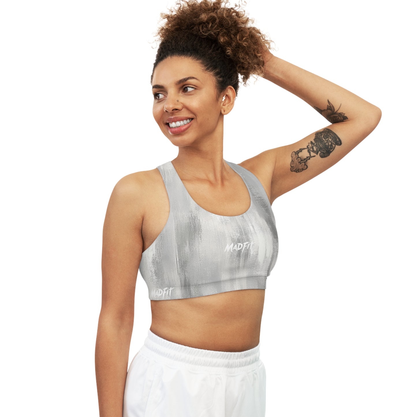 Arctic Gray Brushed Seamless Sports Bra