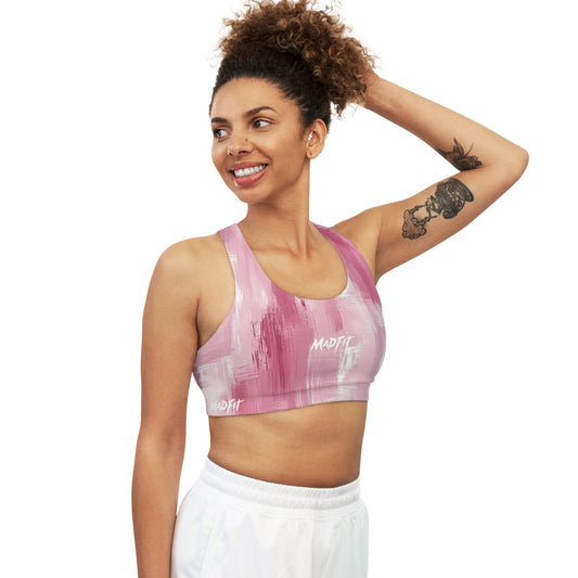 Pink Brushed Seamless Sports Bra