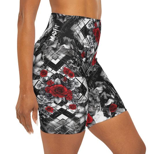 Rose Geo Flow High Waisted Shorts