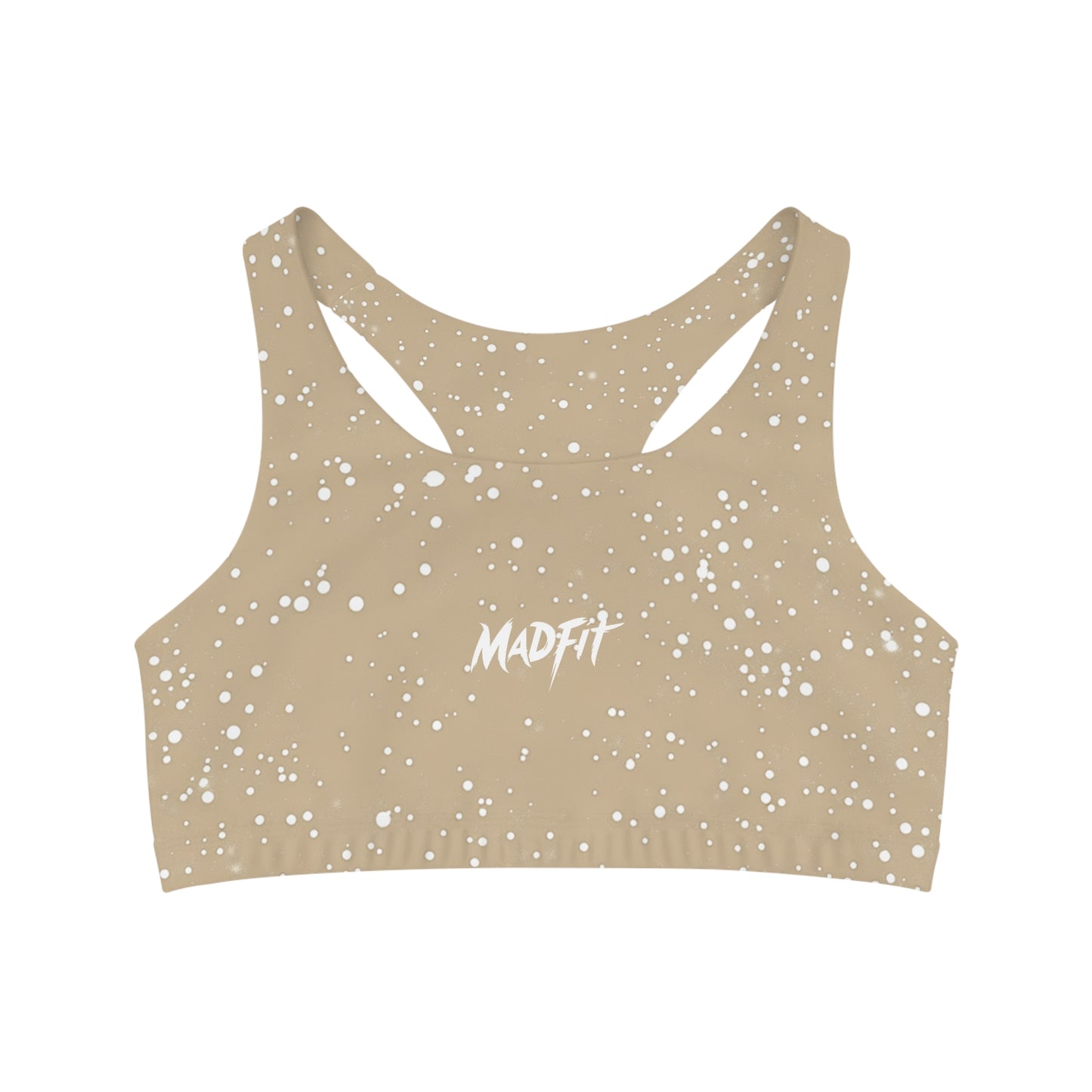 Sandstone Beige Speckled Seamless Sports Bra