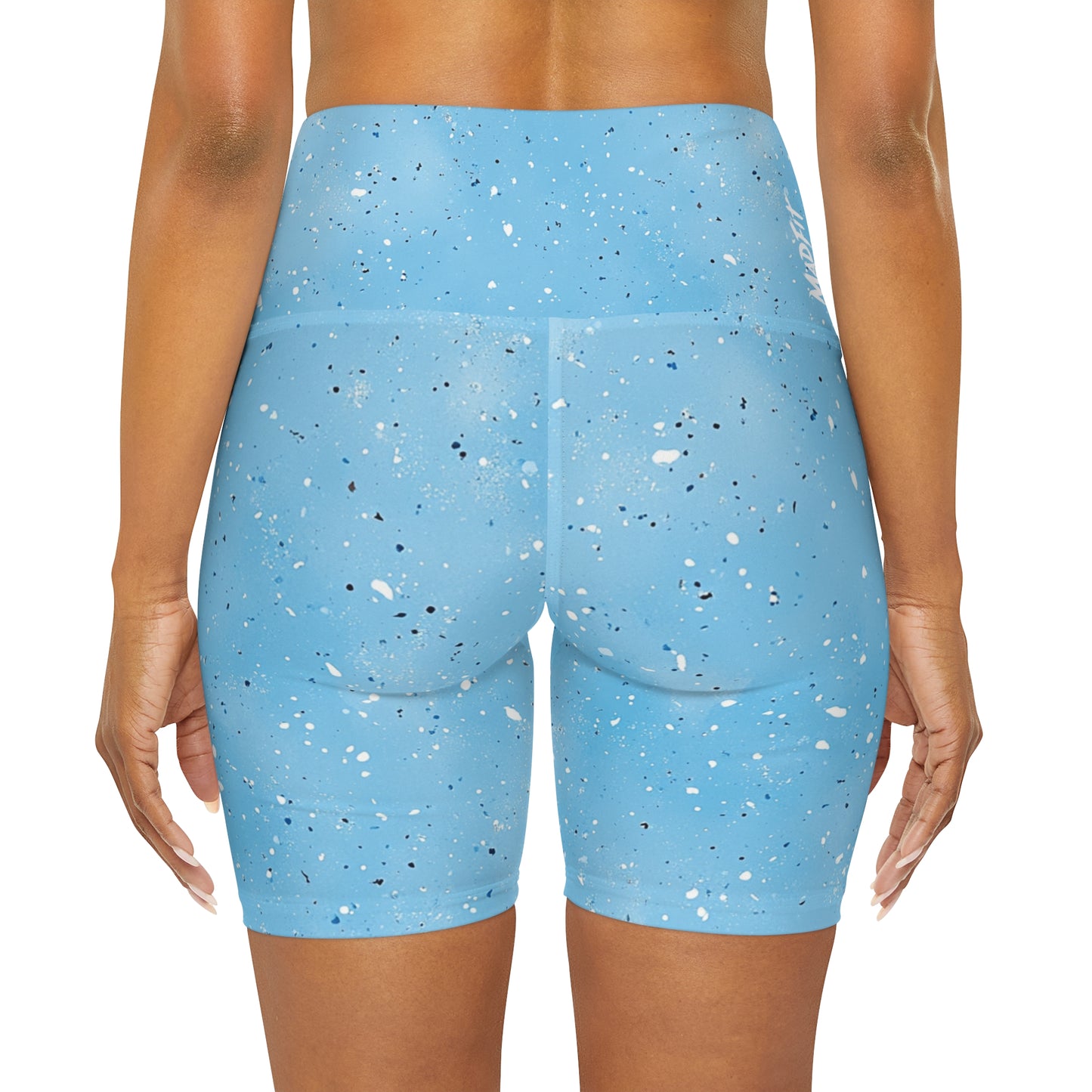 Baby Blue “Speckled” High Waisted Shorts