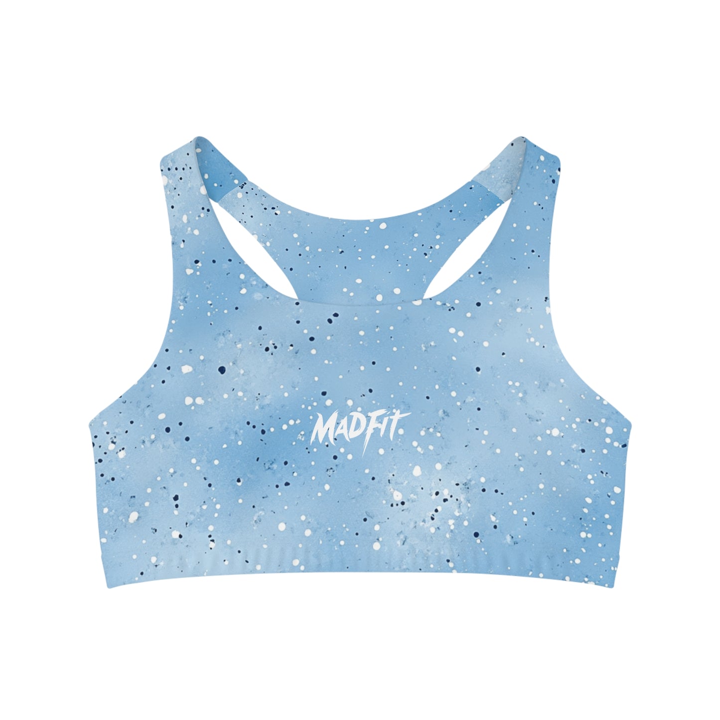 Sky Blue Speckled Seamless Sports Bra