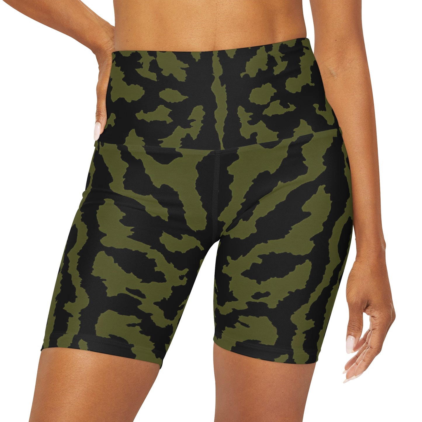 Midnight Jungle Camo High Waisted Shorts