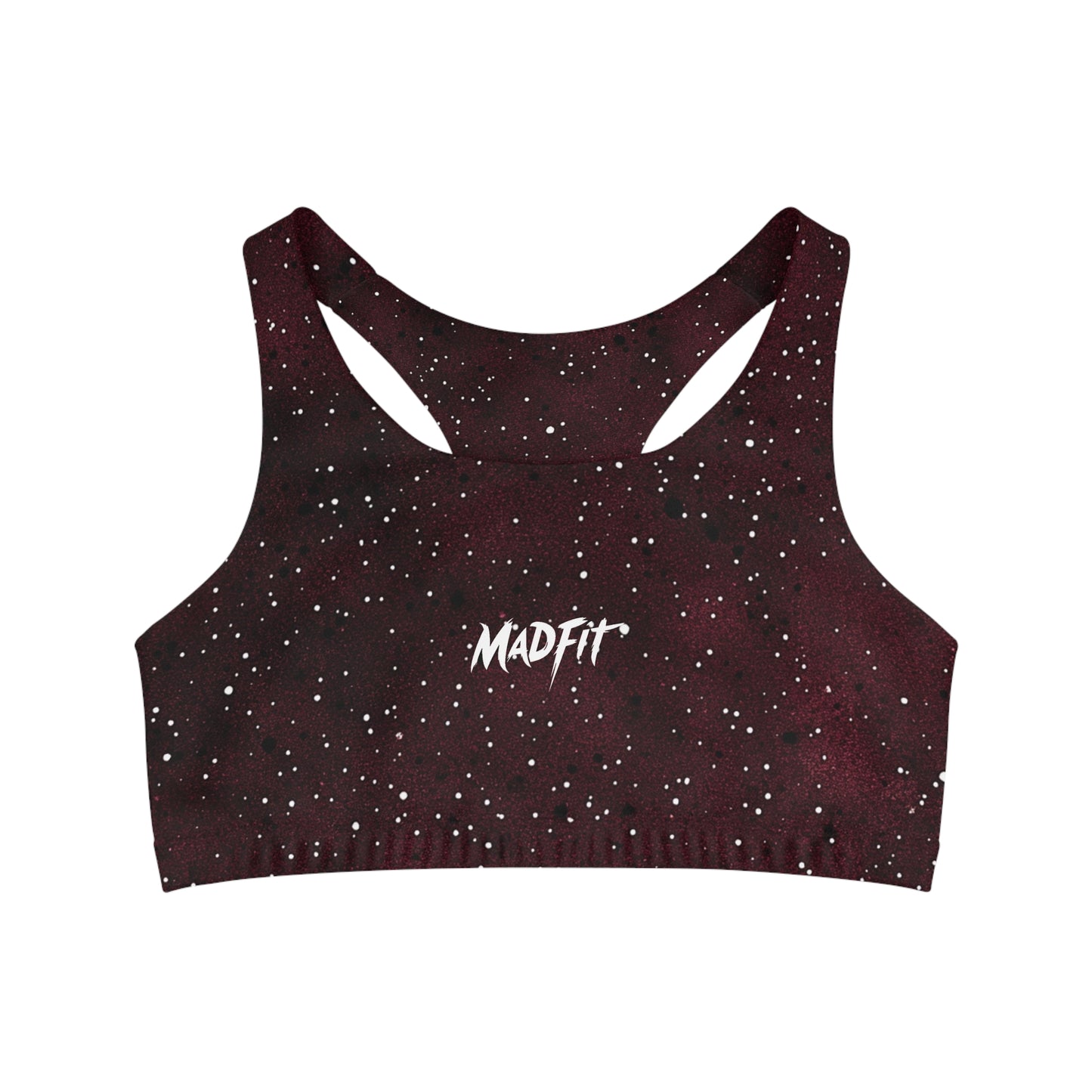 Burgundy Speckled Seamless Sports Bra